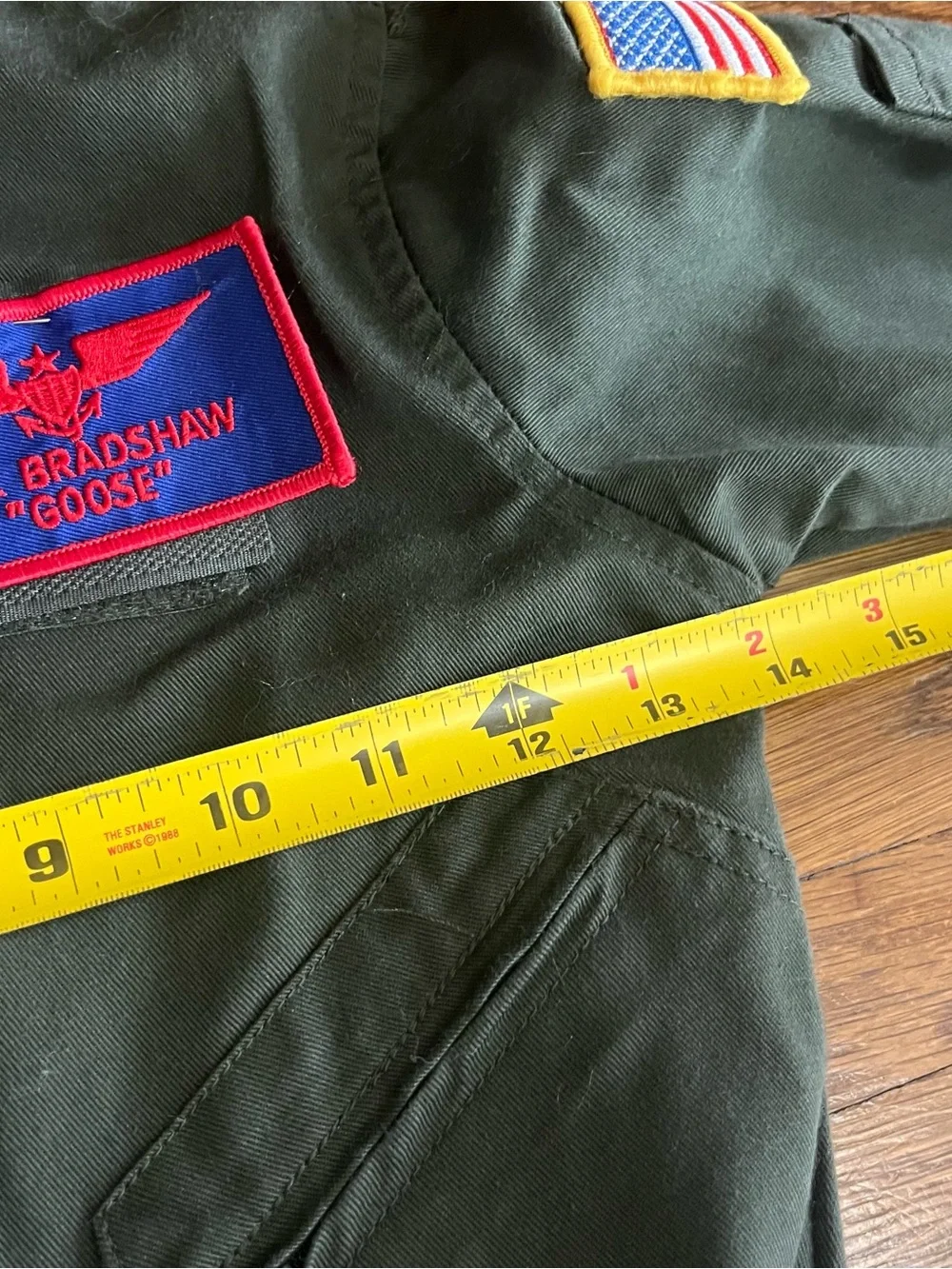 Kids Trooper Flight suit costume Goose Air Force costume XS unisex Top Gun Green